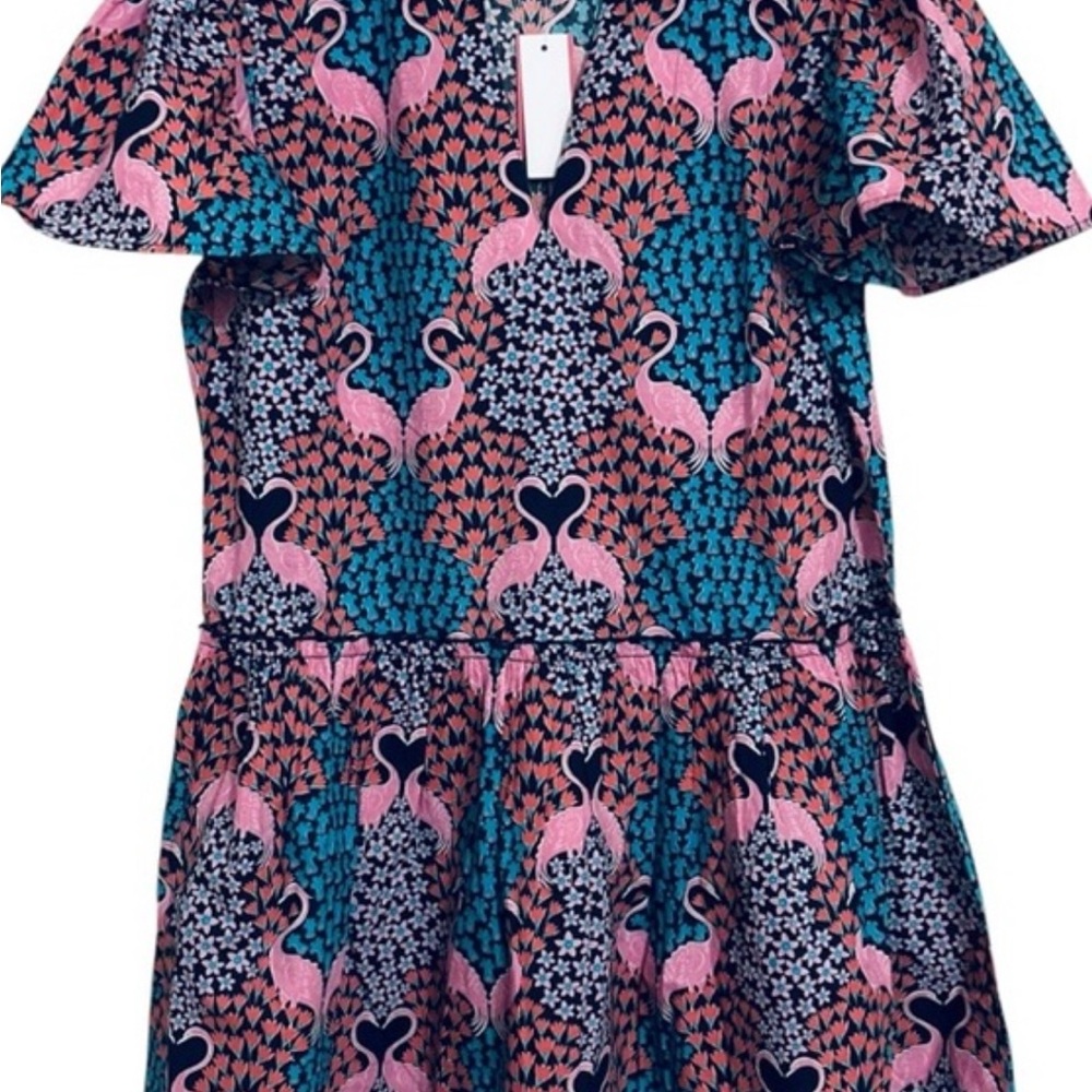Colorful Flamingo Print Dress
